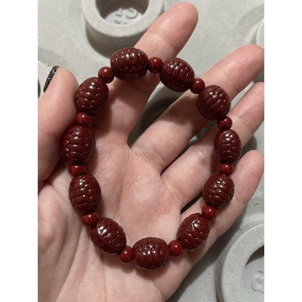 cinnabar turtle shell bracelet