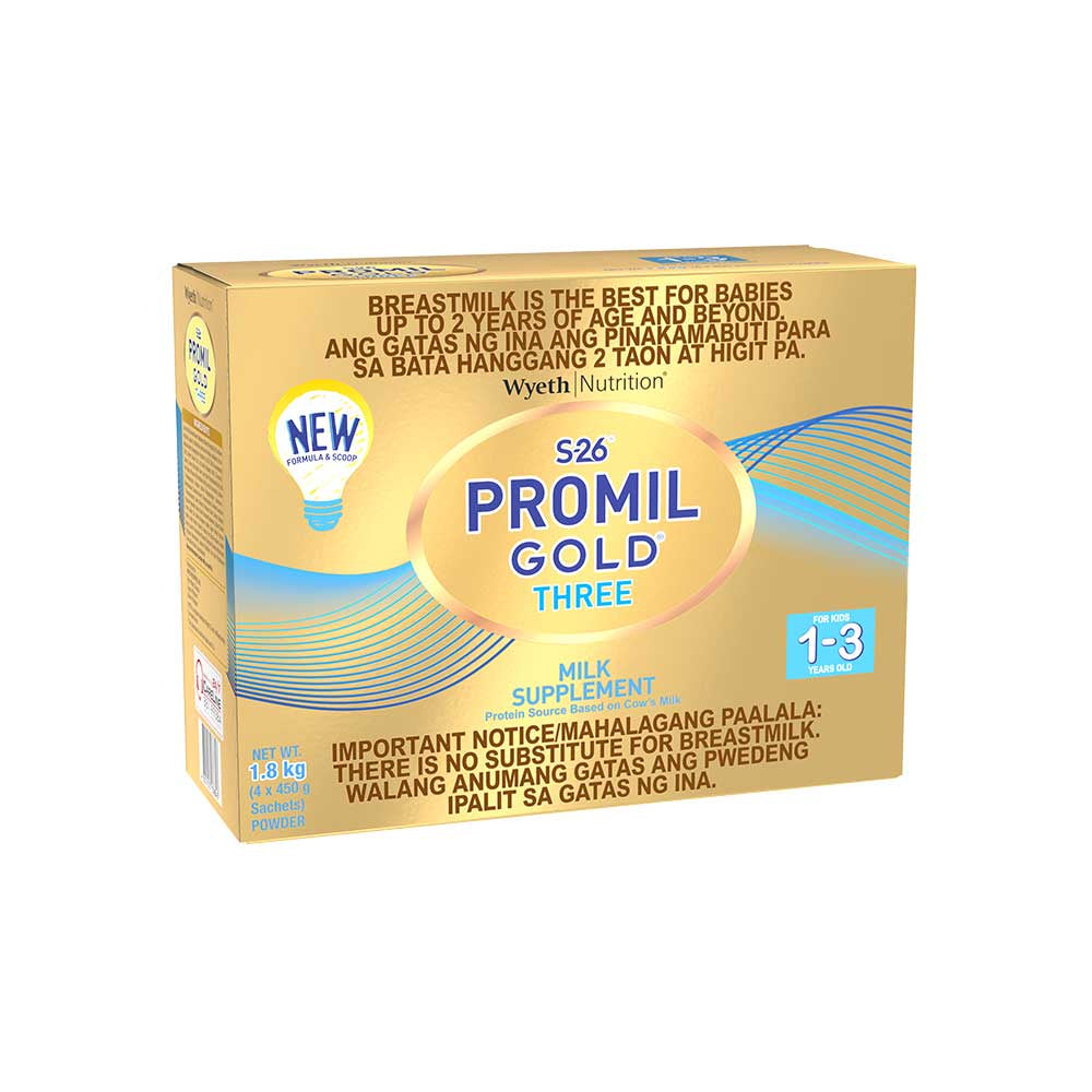 S-26® PROMIL GOLD® THREE 1.8kg for 1-3 Years Old Milk Supplement