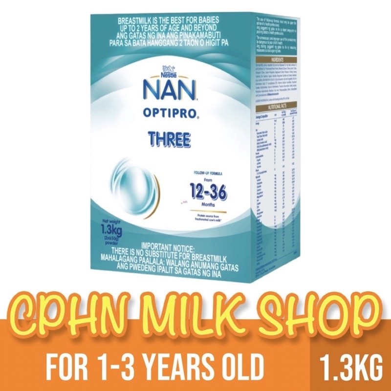 NAN® OptiPro® Three 1.3kg for 1-3 Years Old Milk Supplement