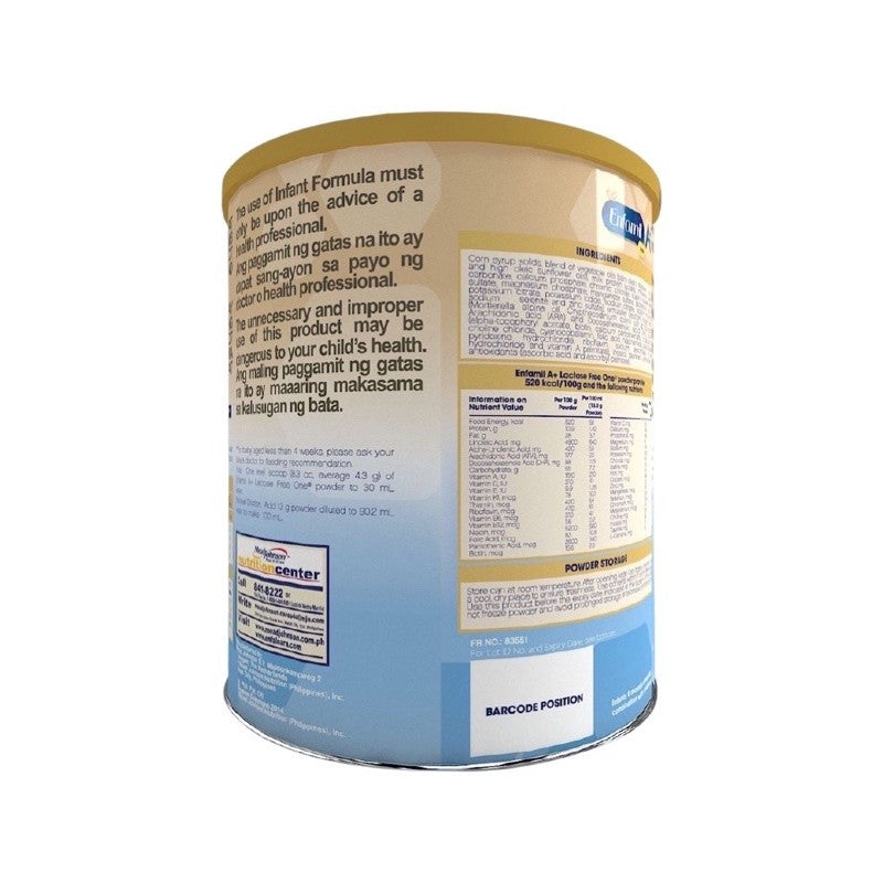 Enfamil A+ One Lactose Free 900g for 0-6 Months Old Dietary Management of Lactose Intolerance