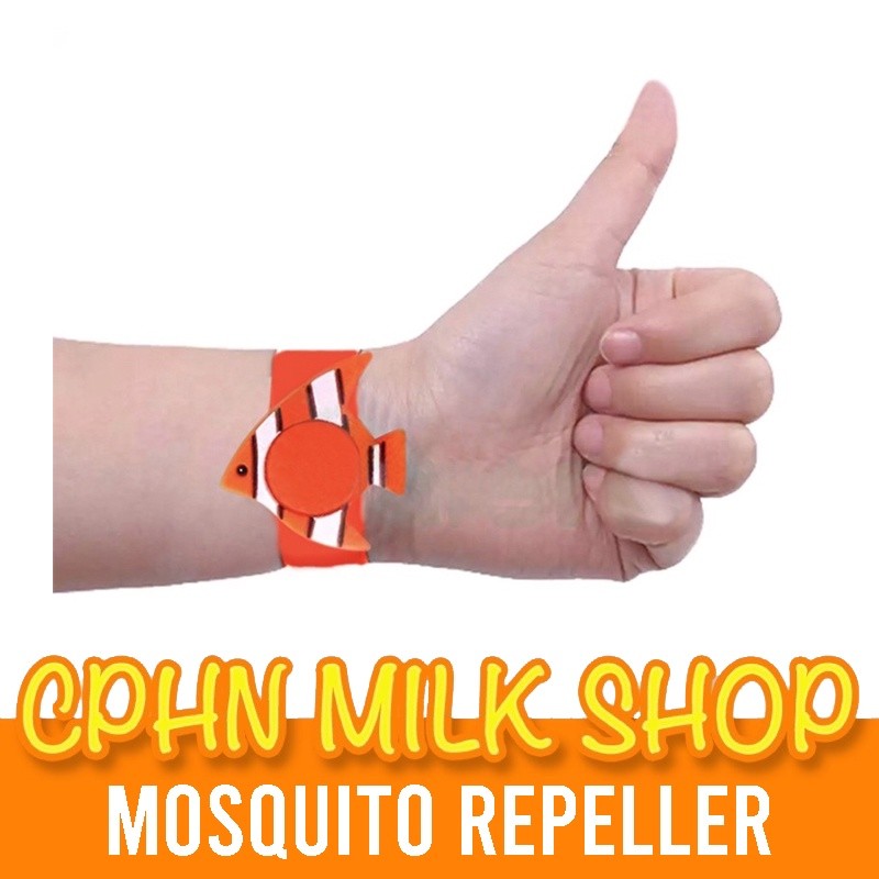 Mosquito Repeller Bracelet With 5 Refills + 2 Free Refills - Orange Fish