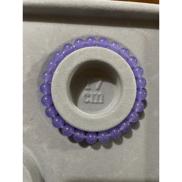 Purple chalcedony 7MM bead size (17cm wrist size)