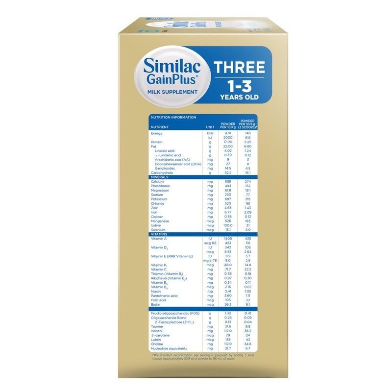Similac GainPlus 900g for 1-3 Years Old Milk Supplement