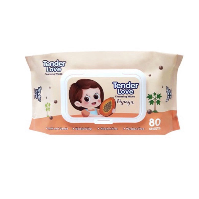 Tender Love Papaya Scent Baby Wipes 100 Sheets