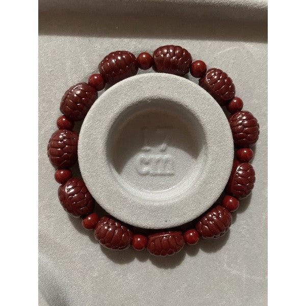cinnabar turtle shell bracelet