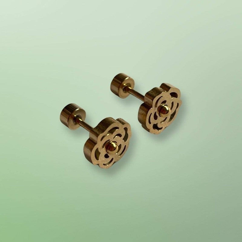 Stainless Steel Earrings Rose