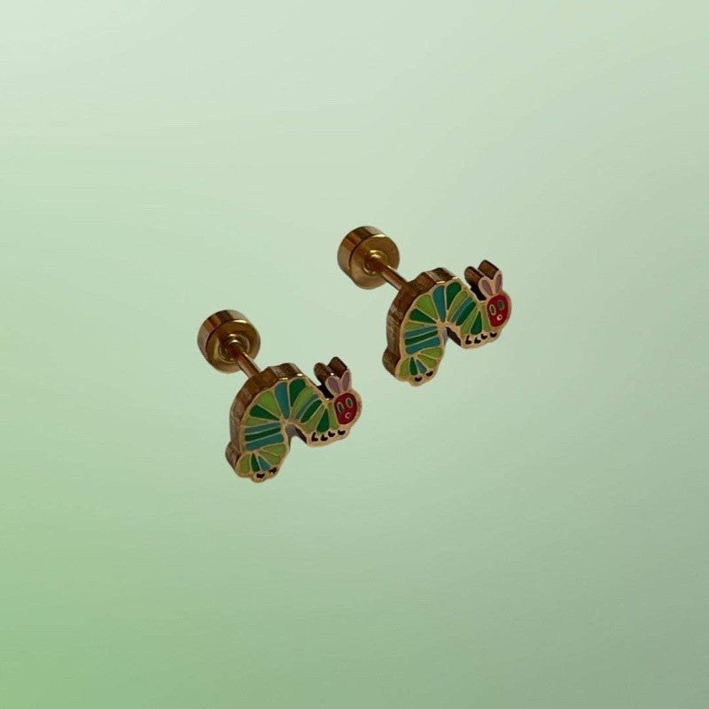 Stainless Steel Earrings Caterpillar