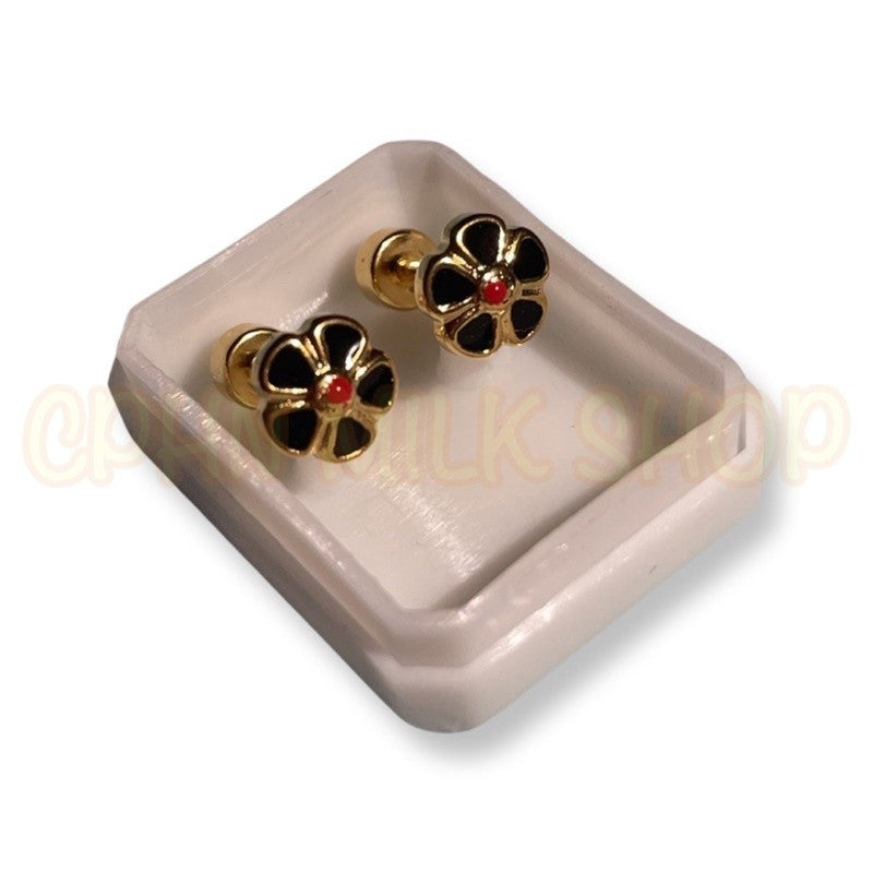 Stainless Steel Earrings Flowers Set C