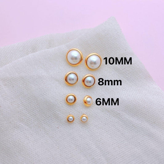 Stainless Steel Earrings Pearl