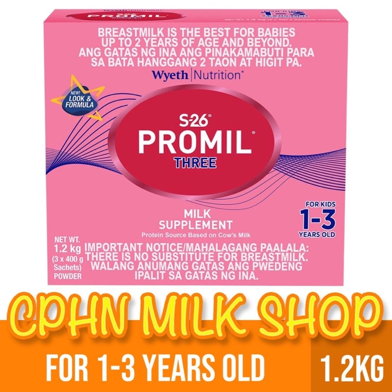 S-26® PROMIL® THREE 1.2kg for 1-3 Years Old Milk Supplement