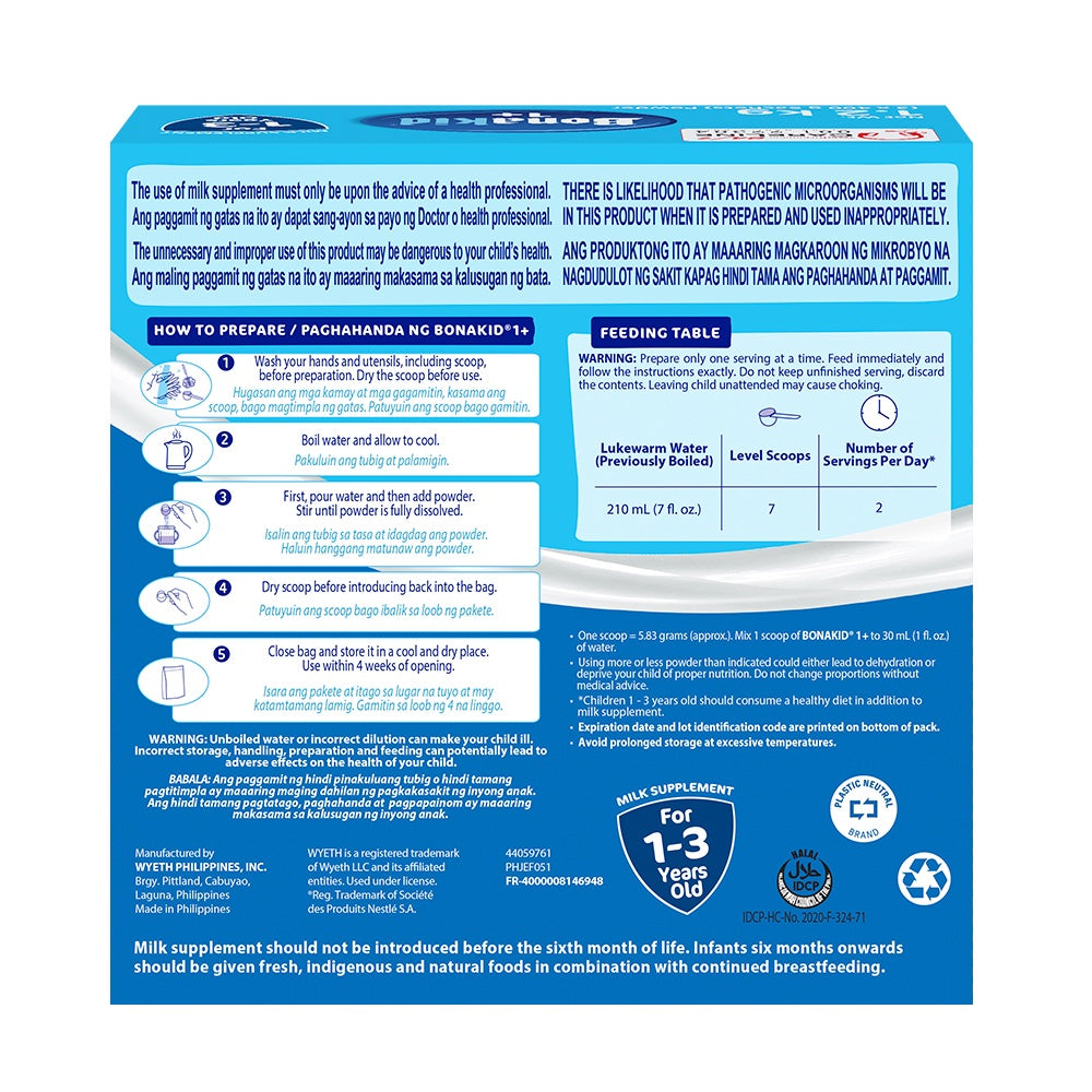 BONAKID® 1.2kg for 1-3 Years Old Milk Supplement