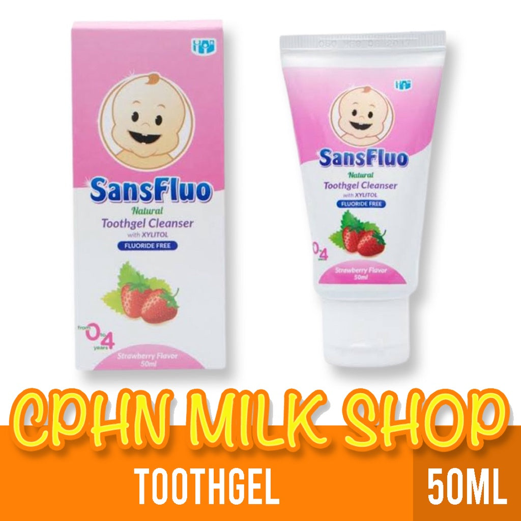 SansFluo Natural Toothgel Cleanser Strawberry 50ml
