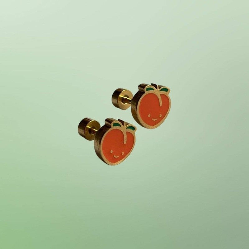 Stainless Steel Earrings Peaches