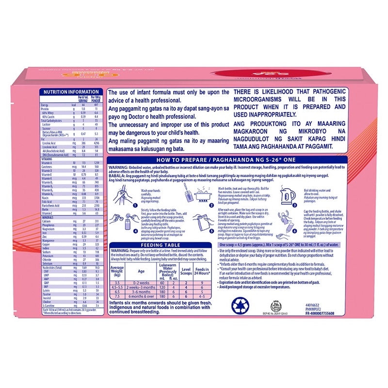 S-26® ONE 2.4kg for 0-6 Months Old Infant Formula