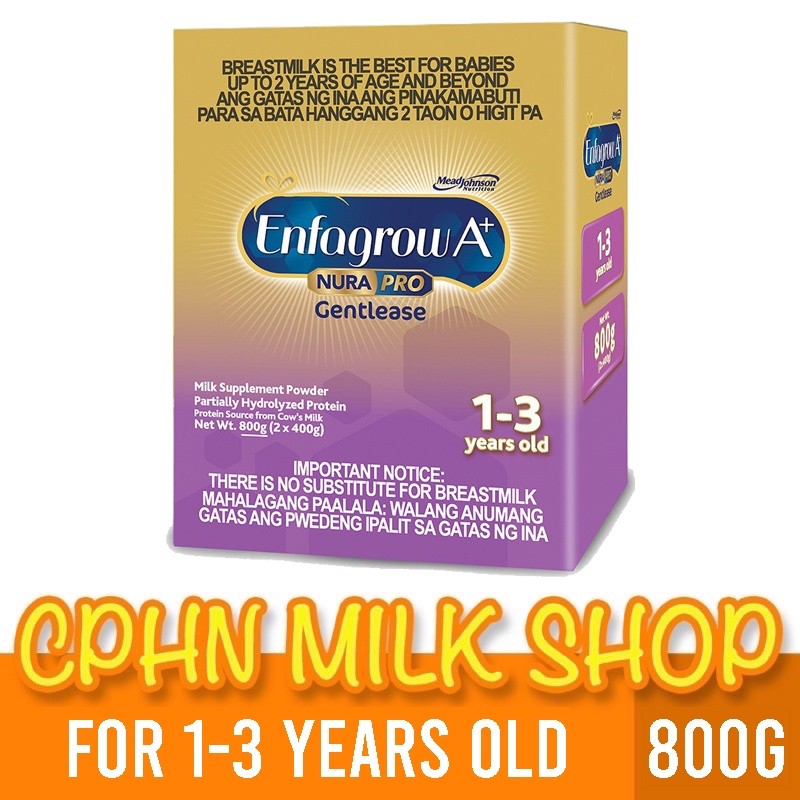 Enfagrow A+ Nurapro Gentlease 800g for 1-3 Years Old Milk Supplement