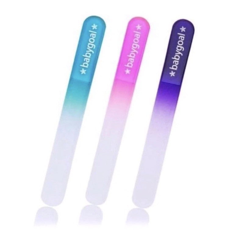 BABY GOAL GLASS NAIL FILE WITH HARDCASE -PURPLE