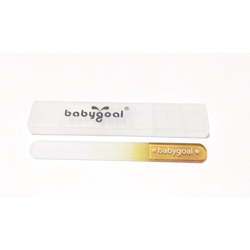 BABY GOAL GLASS NAIL FILE WITH HARDCASE -YELLOW