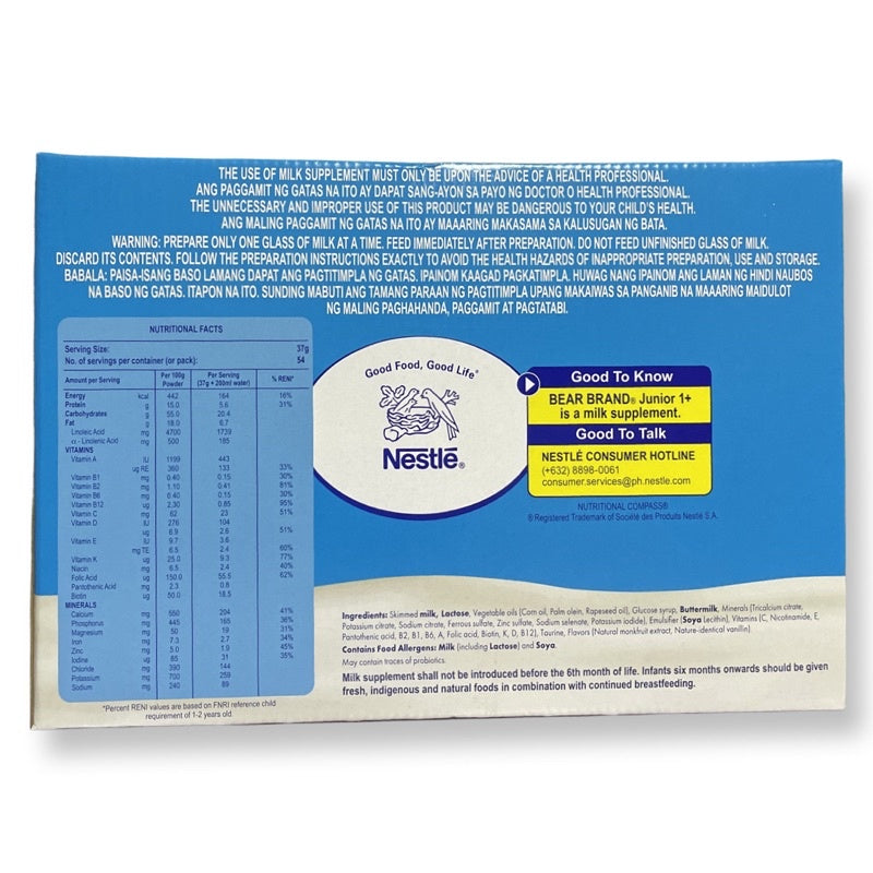 BEAR BRAND Junior 2kg for 1-3 Years Old Milk Supplement