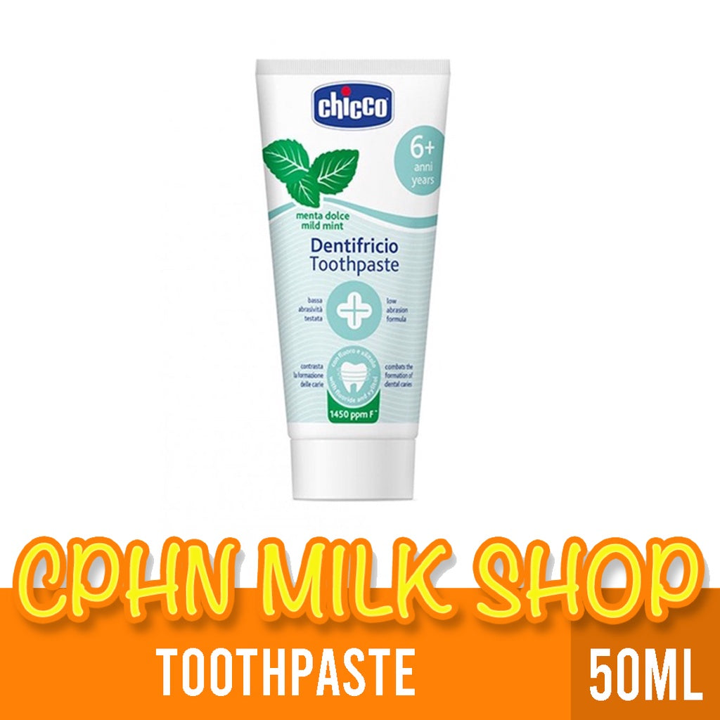 Chicco Mild Mint Toothpaste for Kids with Flouride 50ml (6years old and older)