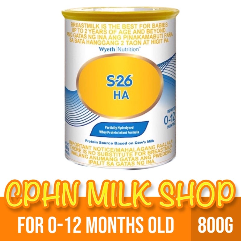 S-26 HA GOLD 800g for 0-12 Months Old Infant Formula Partially Hydrolyzed Whey Protein