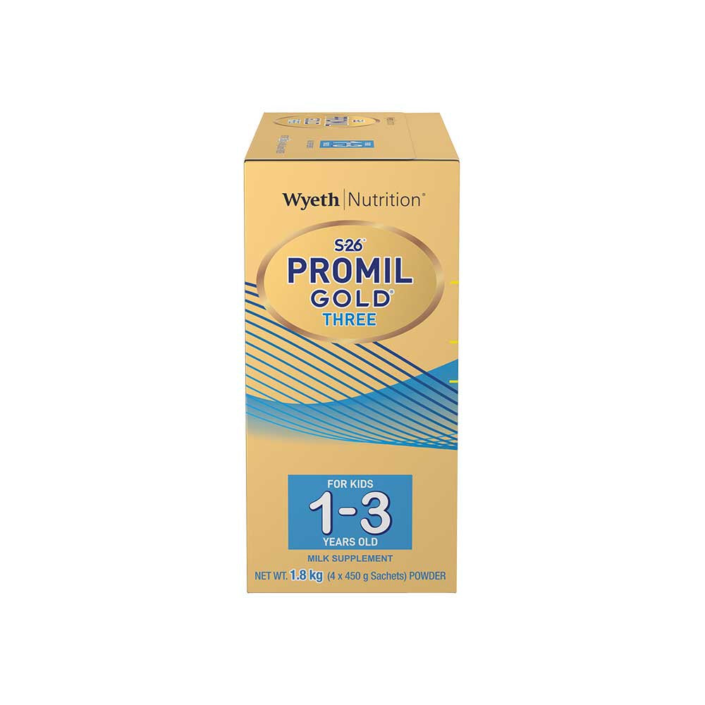 S-26® PROMIL GOLD® THREE 1.8kg for 1-3 Years Old Milk Supplement