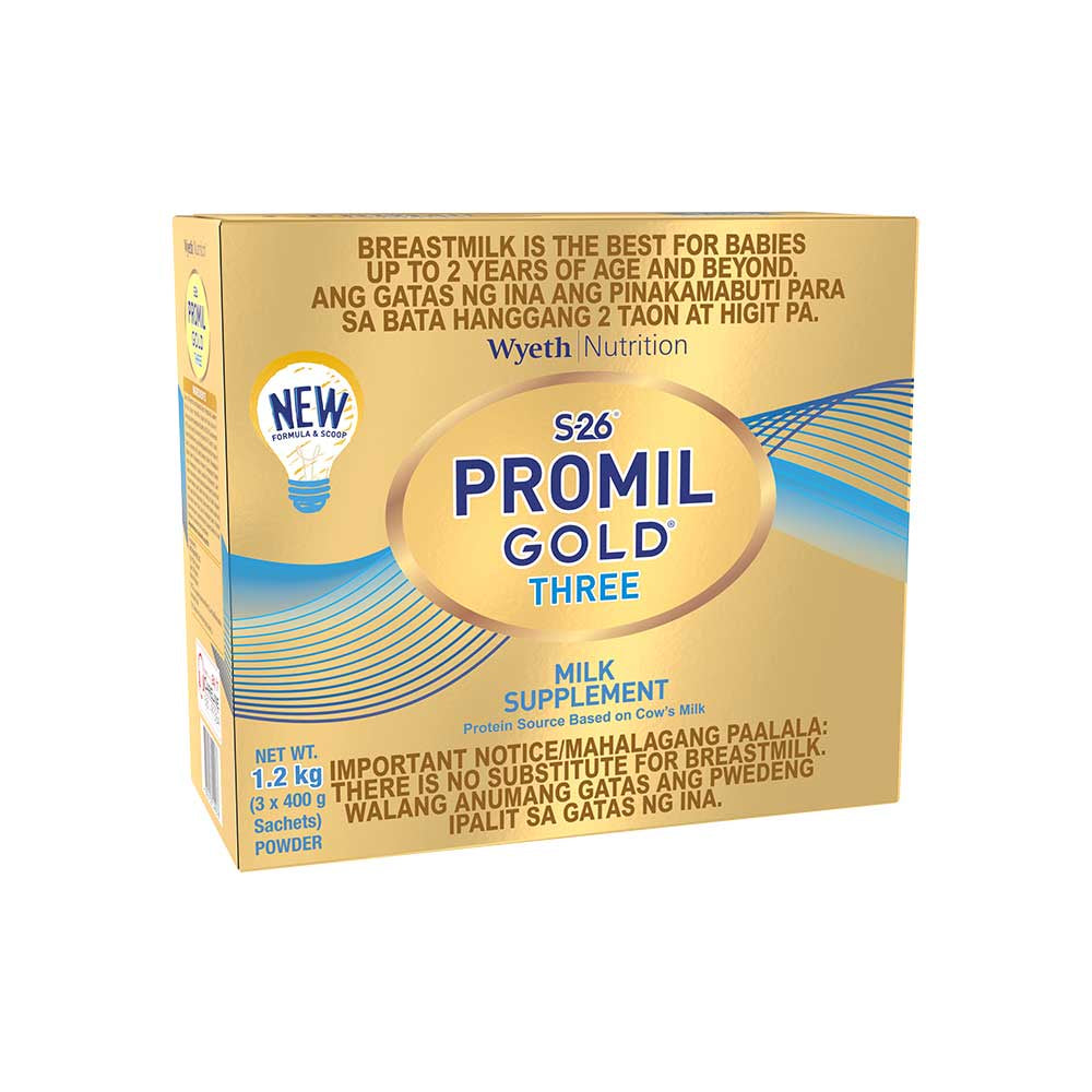 S-26® PROMIL GOLD® THREE 1.2kg for 1-3 Years Old Milk Supplement