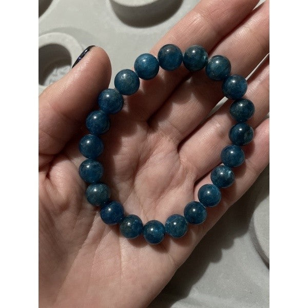 Blue apatite 8.6MM (16cm wrist size)