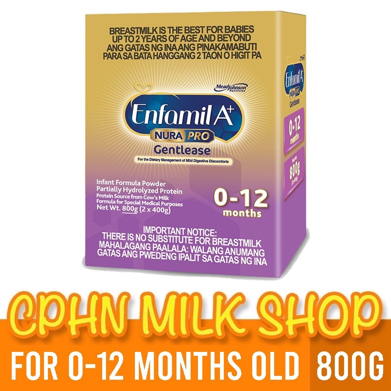 Enfamil A+ Nurapro Gentlease 800g for 0-12 Months Old Infant Formula