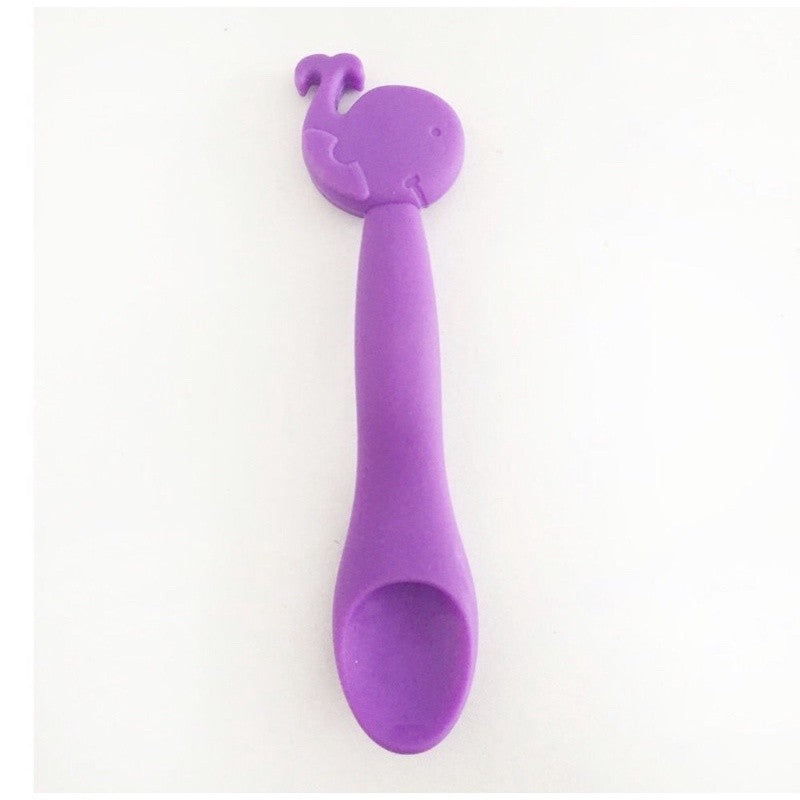 Chicco Silicone Feeding Spoon - Purple