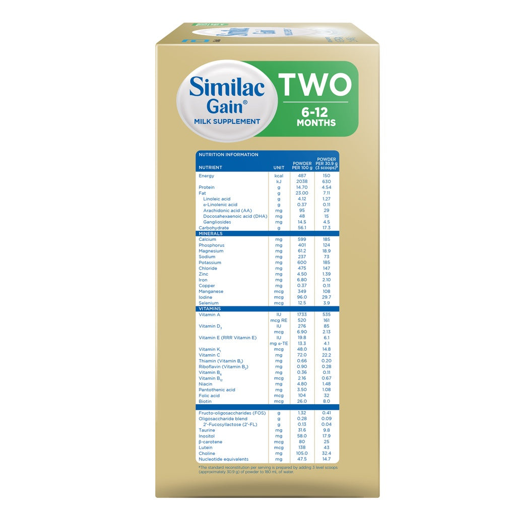 Similac Gain 900g for 6-12 Months Old Infant Formula