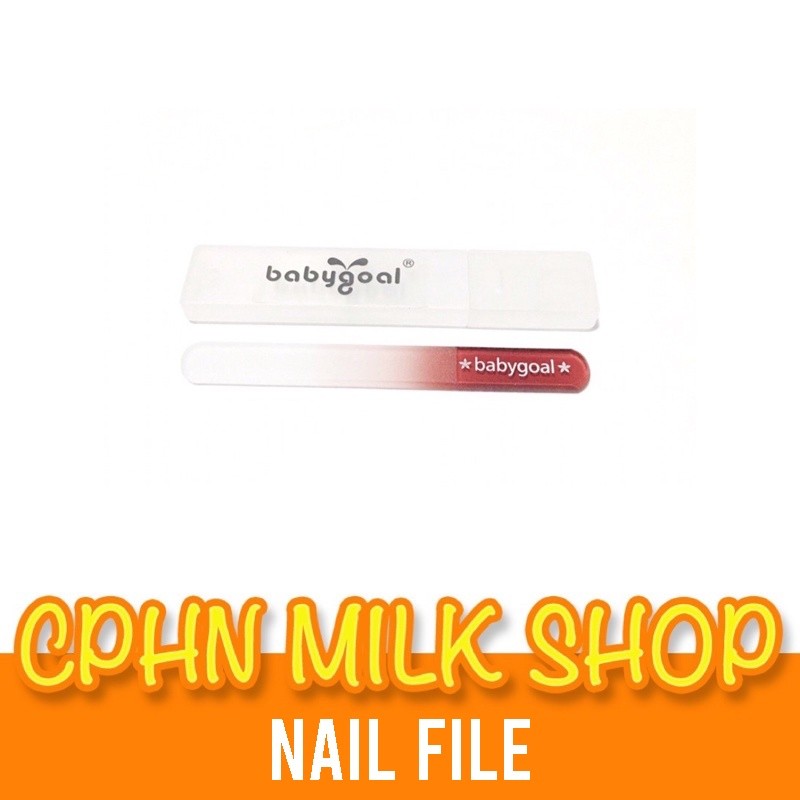 BABY GOAL GLASS NAIL FILE WITH HARDCASE -RED