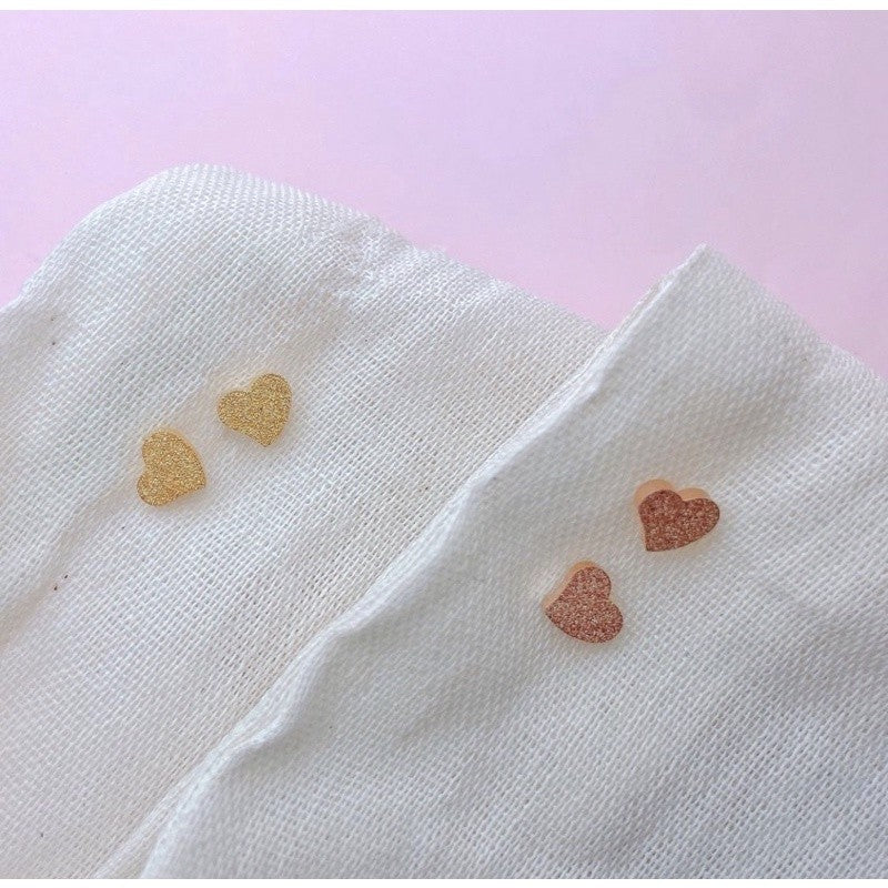 Stainless Steel Earrings Gold Heart