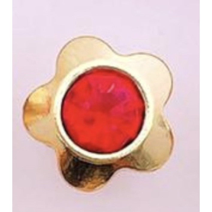 Stainless Steel Earrings Birthstone Flower