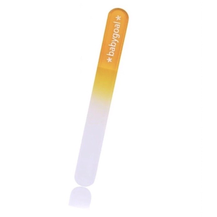 BABY GOAL GLASS NAIL FILE WITH HARDCASE -YELLOW
