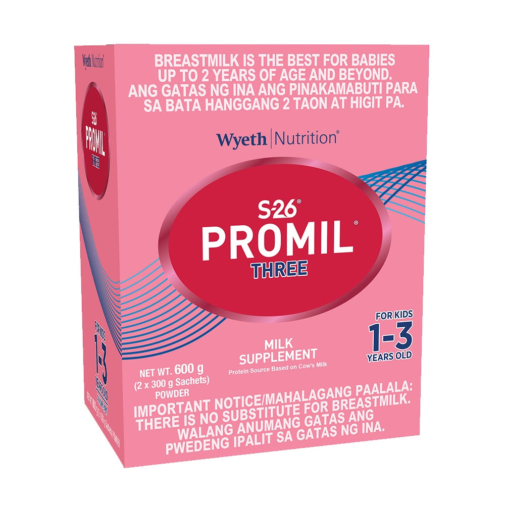 S-26® PROMIL® THREE 600g for 1-3 Years Old Milk Supplement