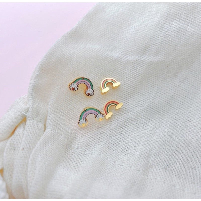 Stainless Steel Earrings Mermaid Rainbow