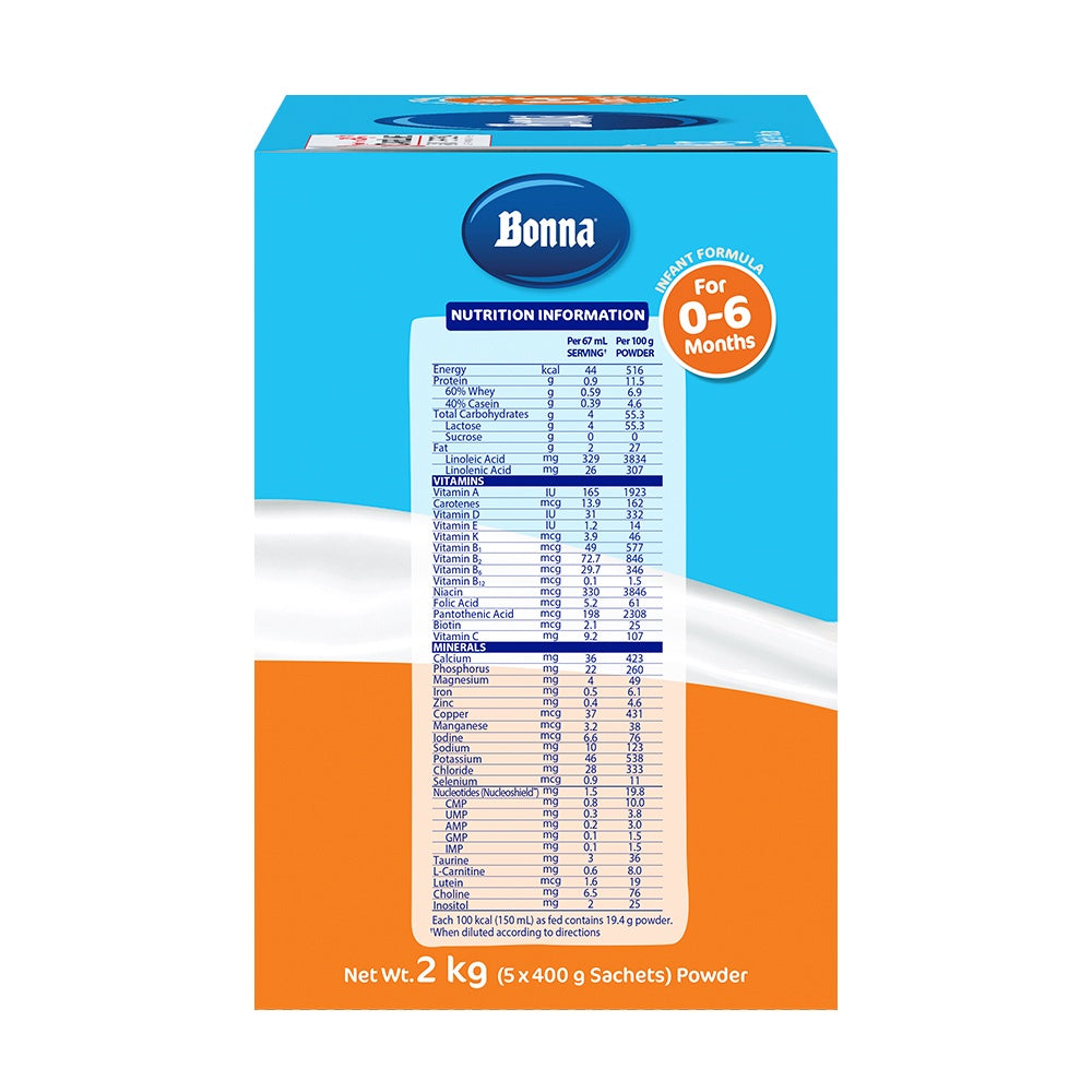 Bonna 2kg for 0-6 Months Old Infant Formula