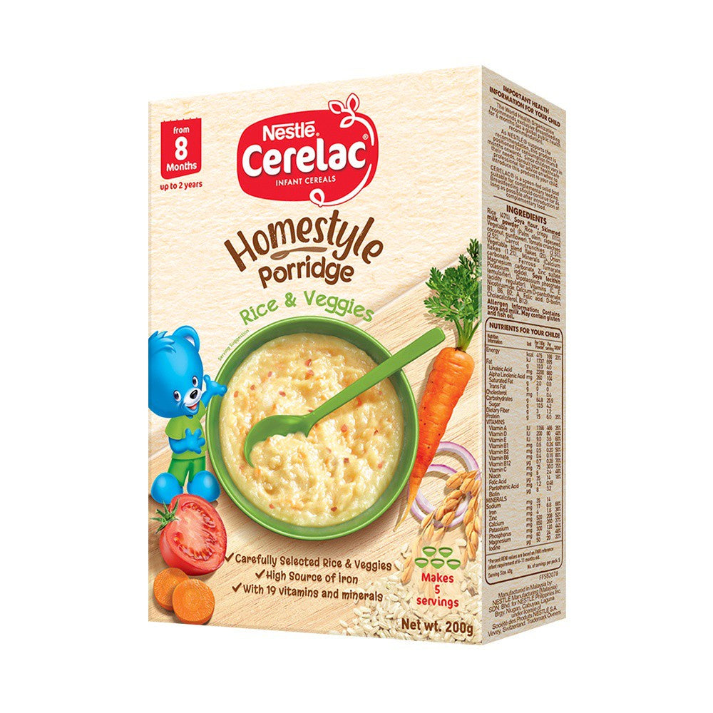 CERELAC Homestyle Meals Rice and Veggies Porridge 200g