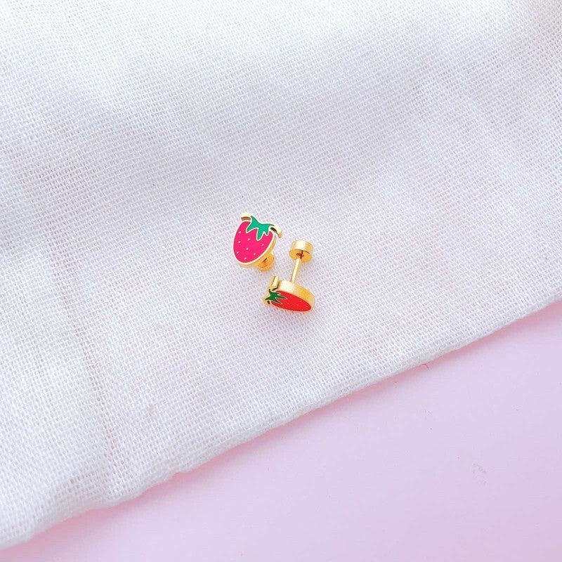 Stainless Steel Earrings Strawberry