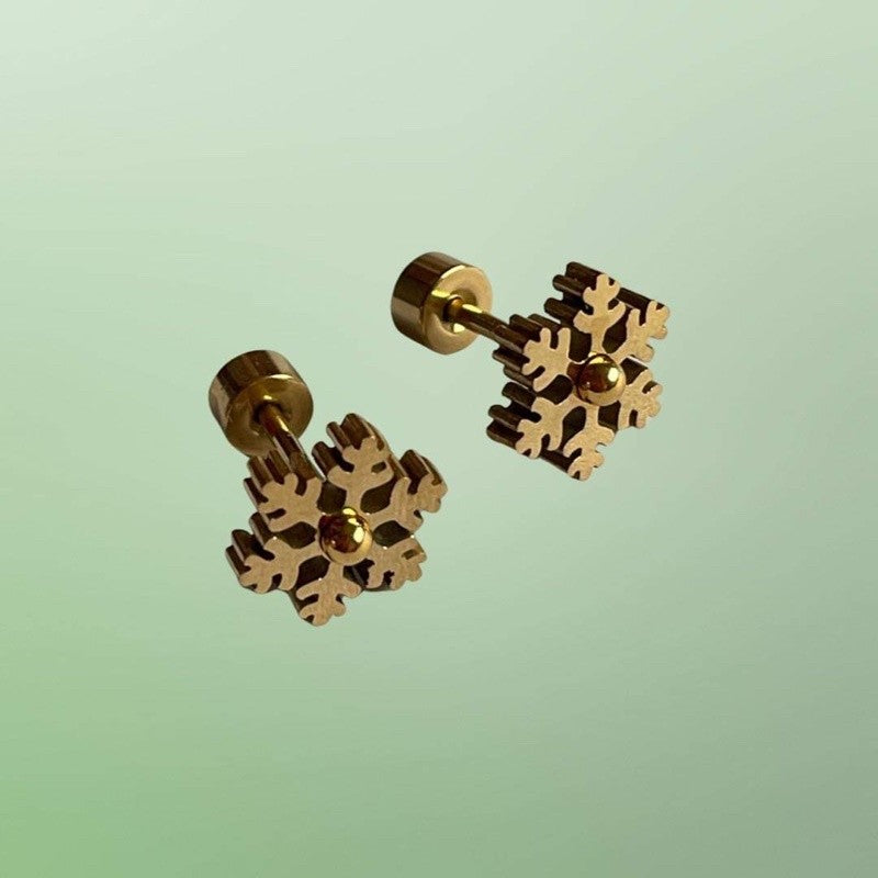 Stainless Steel Earrings Snowflake