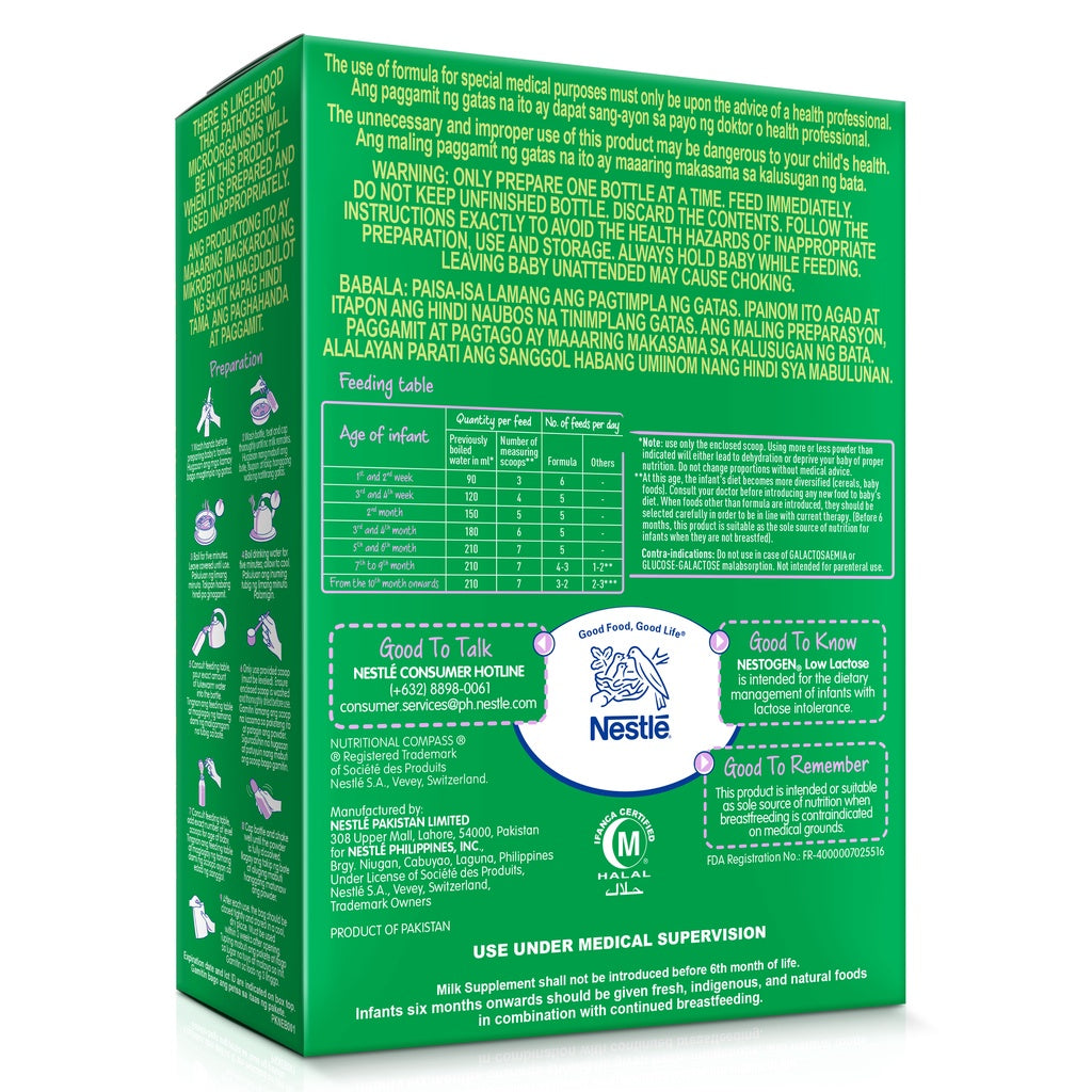 Nestogen Low Lactose 400g for 0-12 Months Old Infant Formula