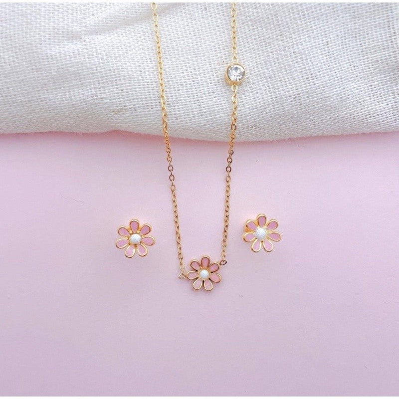 Stainless Steel Earrings and Necklace Set