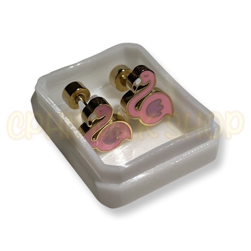Stainless Steel Earrings Flamingo