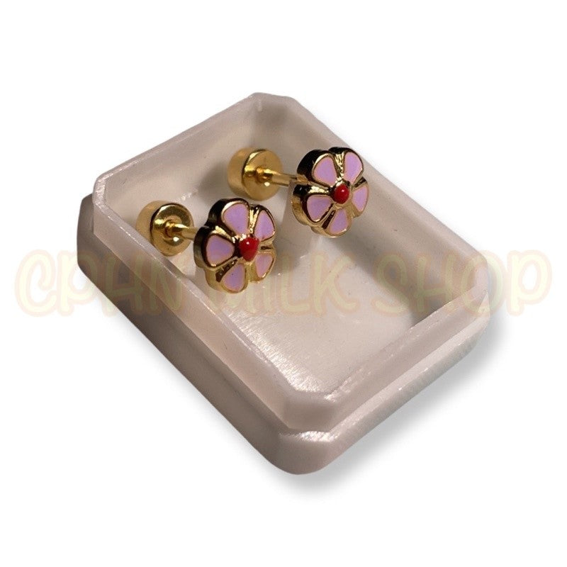 Stainless Steel Earrings Flowers Set C