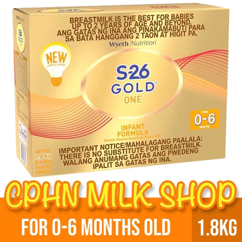 S-26 GOLD® ONE 1.8kg for 0-6 Months Old Infant Formula