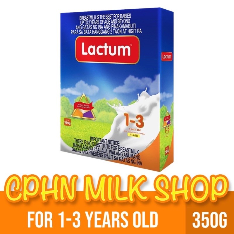 Lactum for 1-3 Years Old 350g Plain Milk Supplement