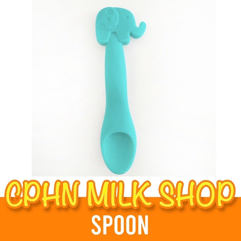 Chicco Silicone Feeding Spoon - Green