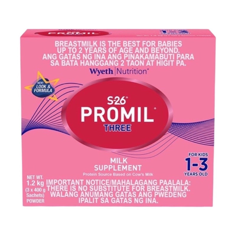 S-26® PROMIL® THREE 1.2kg for 1-3 Years Old Milk Supplement