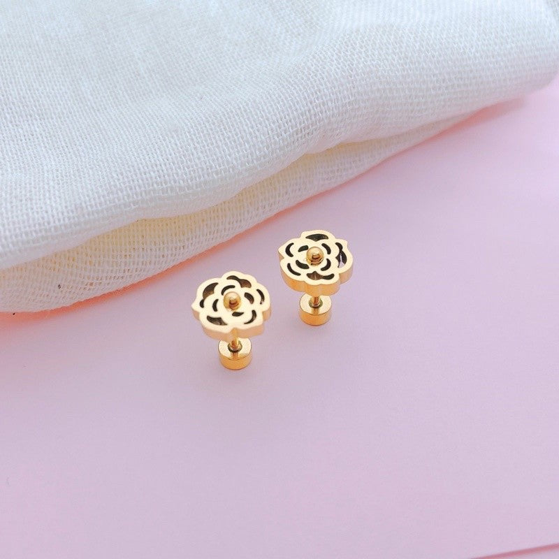 Stainless Steel Earrings Rose