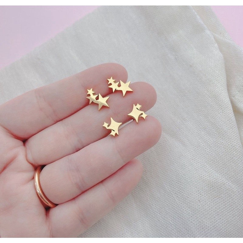 Stainless Steel Earrings Stars
